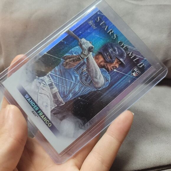 2022 Topps Stars of MLB Wander Franco Tampa Bay Rays holographic rookie card - Picture 12 of 13